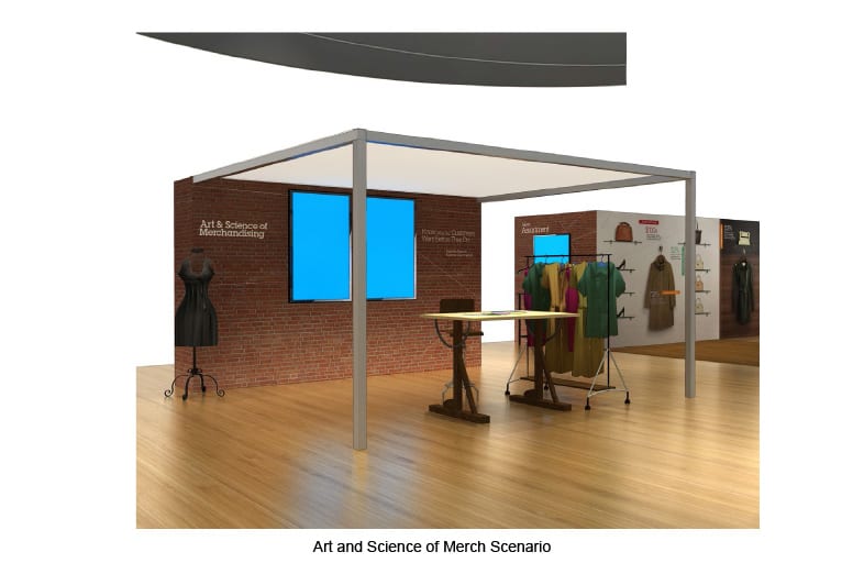 Drawing of the Art and Science of Merchandising demo area