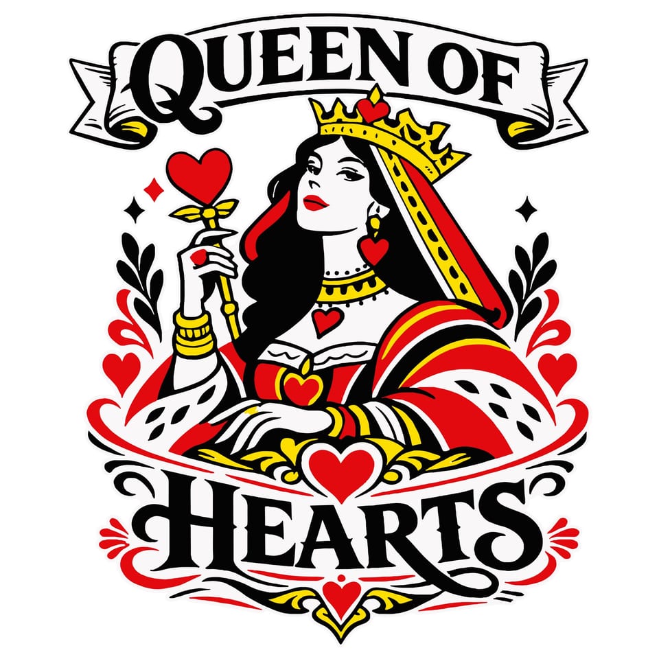 Queen of Hearts — original cut file design by Lauren Farrow