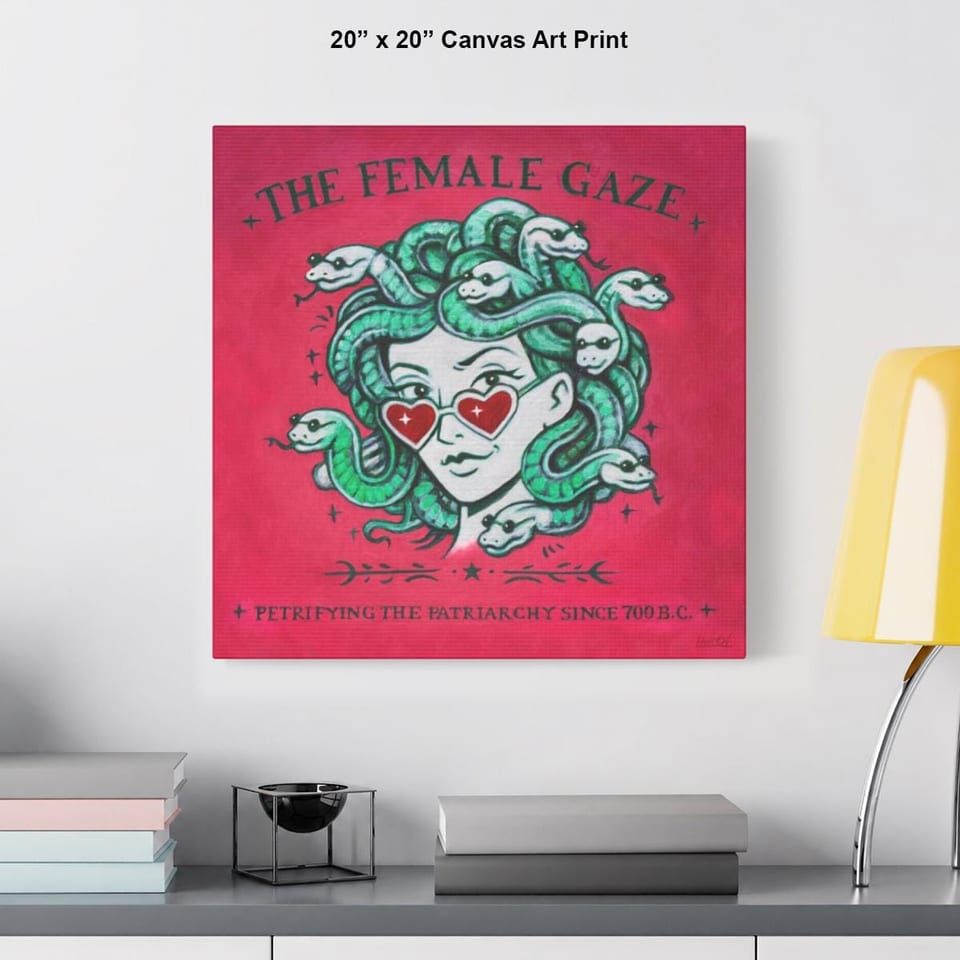 The Female Gaze (Pink), canvas print — photo 1