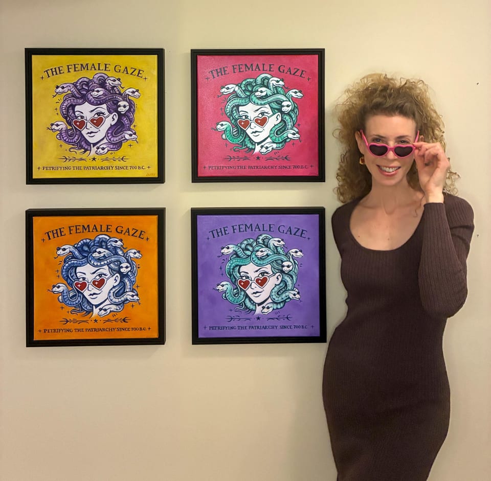 The Female Gaze — Set of 4 Original Paintings, original painting — photo 1
